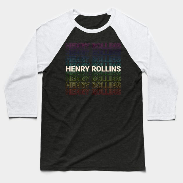 Henry Rollins Kinetic Typography Style Baseball T-Shirt by car lovers in usa